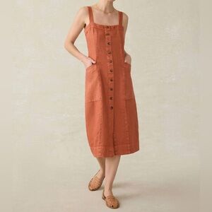 NWT Faherty Aurora dress in Red Rock size Small